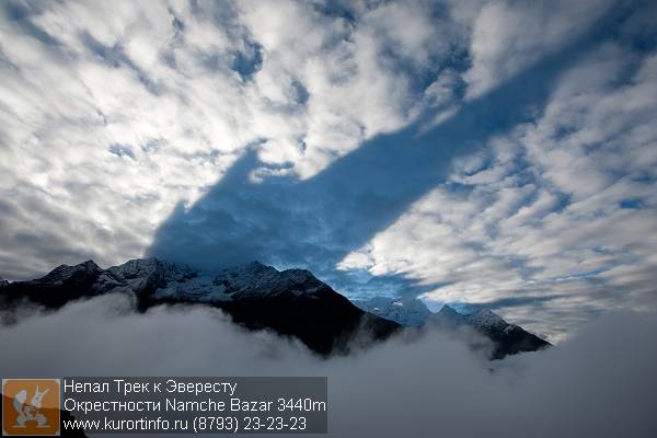 тень от вершины Амада Блан Непал, Амадаблам