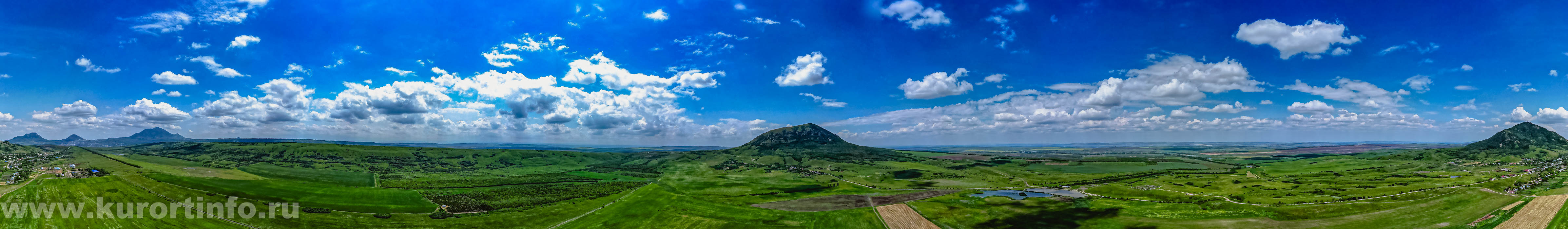 Фото панорама Железноводска от поселка Быкогорка